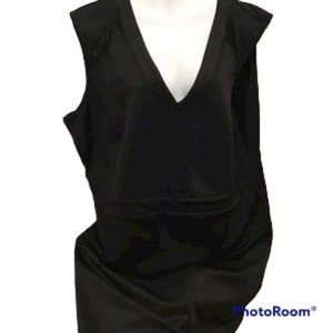 Dress 2X, Black V neck Sleeveless NWOT